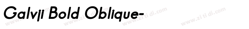 Galvji Bold Oblique字体转换